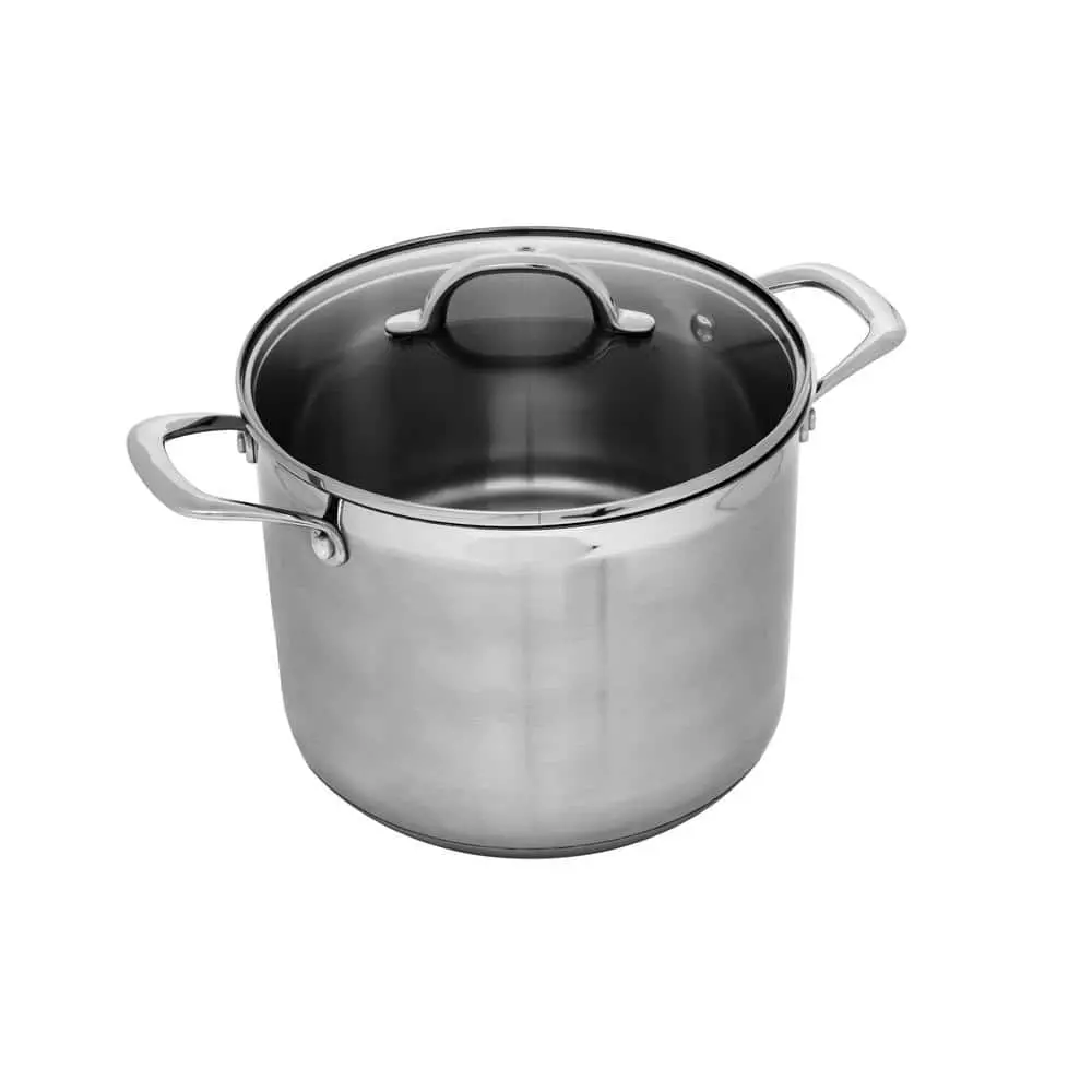 Premium Steel 8 Qt. Stock Pot with Lid by Swiss Diamond 3 Premium Steel 8 Qt. Stock Pot with Lid by Swiss Diamond