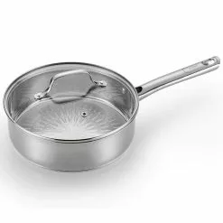 3.5 qt. Stainless Steel Saute Pan with Glass Lid by T-fal