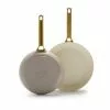 Reserve 2-Piece Heathy Ceramic Nonstick 10" and 12" Frying Pan Set in Taupe by GreenPan
