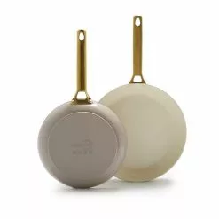Reserve 2-Piece Heathy Ceramic Nonstick 10" and 12" Frying Pan Set in Taupe by GreenPan