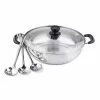 11 in./28 cm 4 qt. Stainless Steel Shabu Hot Pot with Divider and 3-Ladles by Tayama -Cookware Sales Shop tayama stock pots tg 28cr 64 1000