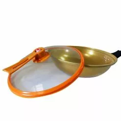 12.6 in. Ceramic Non-Stick Golden Wok by Tayama 12 12.6 in. Ceramic Non-Stick Golden Wok by Tayama -Cookware Sales Shop tayama woks stir fry pans twg 32 44 1000
