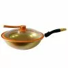 12.6 in. Ceramic Non-Stick Golden Wok by Tayama 2 12.6 in. Ceramic Non-Stick Golden Wok by Tayama -Cookware Sales Shop tayama woks stir fry pans twg 32 64 1000