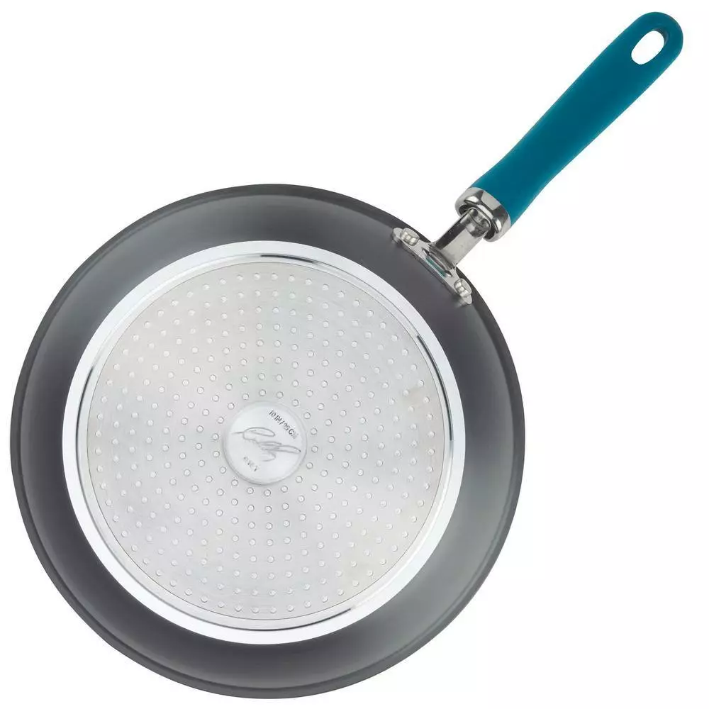 Create Delicious 2-Piece Hard-Anodized Aluminum Nonstick Skillet Set in Teal and Gray by Rachael Ray 4 Create Delicious 2-Piece Hard-Anodized Aluminum Nonstick Skillet Set in Teal and Gray by Rachael Ray - Image 2