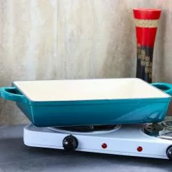 Artisan 13 in. Rectangle Enameled Cast Iron Lasagna Pan by Crock-Pot 9 Artisan 13 in. Rectangle Enameled Cast Iron Lasagna Pan by Crock-Pot -Cookware Sales Shop teal ombre crock pot roasting pans 985100807m 1f 1000