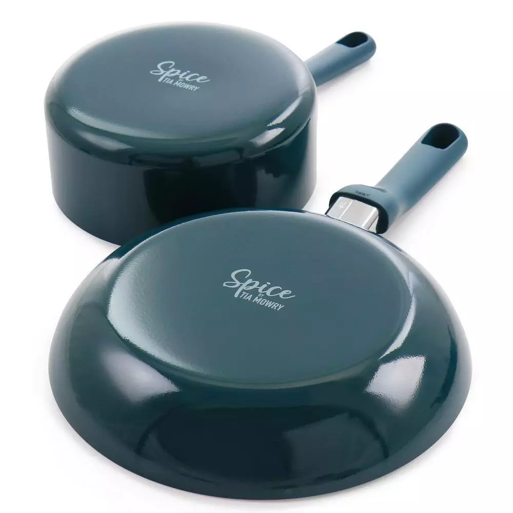 Savory Saffron 16-Piece Ceramic Nonstick Cookware Set in Teal by Spice BY TIA MOWRY 12 Savory Saffron 16-Piece Ceramic Nonstick Cookware Set in Teal by Spice BY TIA MOWRY - Image 10