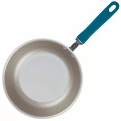 10 in. Aluminum Nonstick Skillet Create Delicious in Teal Shimmer with Glass Lid by Rachael Ray -Cookware Sales Shop teal shimmer rachael ray skillets 12160 76 1000