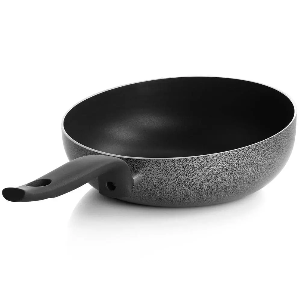 Siena 11 in. Nonstick Aluminum Wok in Grey Granite by Tosca 5 Siena 11 in. Nonstick Aluminum Wok in Grey Granite by Tosca - Image 3
