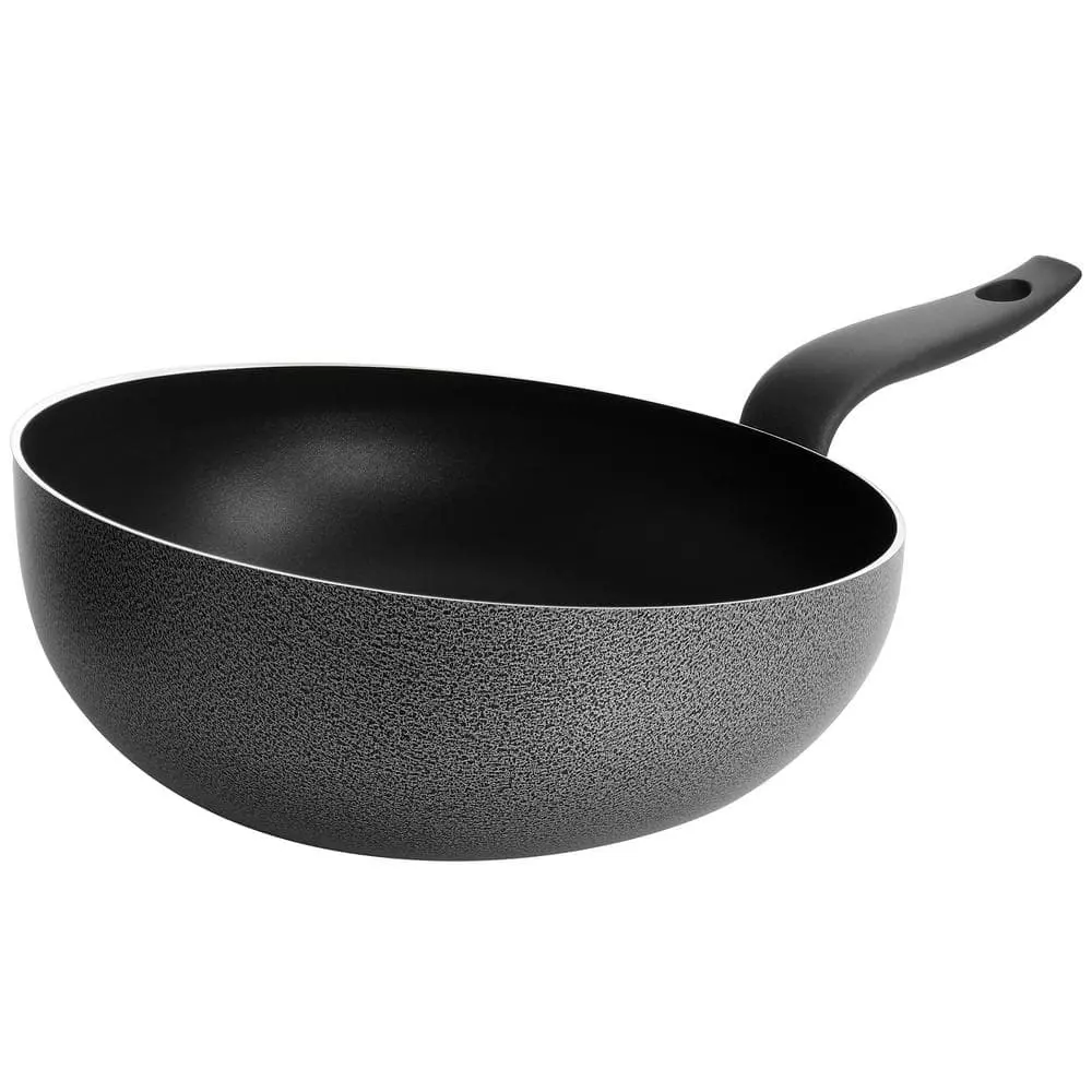 Siena 11 in. Nonstick Aluminum Wok in Grey Granite by Tosca 3 Siena 11 in. Nonstick Aluminum Wok in Grey Granite by Tosca