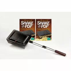 1-Piece Black Outdoor Popcorn Popper by Traditional Shake & Pop
