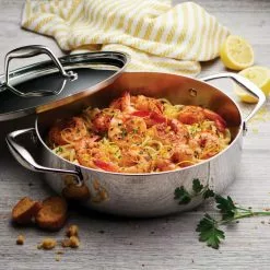 Gourmet Tri-Ply Clad 3 Qt. Covered Braiser by Tramontina -Cookware Sales Shop tramontina braisers 80116 009ds 40 1000