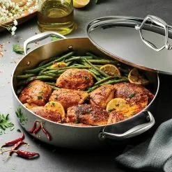 Gourmet Tri-Ply Clad 6 qt. Covered Stainless Steel Braiser by Tramontina 17 Gourmet Tri-Ply Clad 6 qt. Covered Stainless Steel Braiser by Tramontina -Cookware Sales Shop tramontina braisers 80116 067ds 31 1000