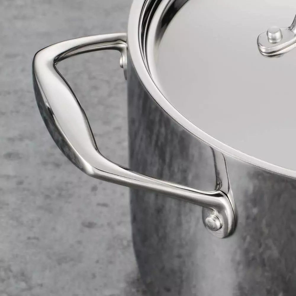 Gourmet Tri-Ply Clad 6 qt. Covered Stainless Steel Braiser by Tramontina 5 Gourmet Tri-Ply Clad 6 qt. Covered Stainless Steel Braiser by Tramontina - Image 3