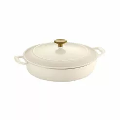 Gourmet 4 qt. Latte Cast Iron Braiser by Tramontina -Cookware Sales Shop tramontina braisers 80131 087ds 40 1000
