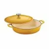 Gourmet 4 qt. Sunrise Yellow Cast Iron Braiser by Tramontina 2 Gourmet 4 qt. Sunrise Yellow Cast Iron Braiser by Tramontina -Cookware Sales Shop tramontina braisers 80131 088ds 64 1000