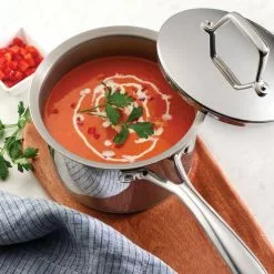 Gourmet Prima 1.5 qt. Stainless Steel Sauce Pan with Lid by Tramontina -Cookware Sales Shop tramontina sauce pans 80101 023ds 40 1000