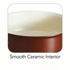 Style Ceramica 3 qt. Aluminum Ceramic Nonstick Sauce Pan in Copper with Glass Lid by Tramontina 11 Style Ceramica 3 qt. Aluminum Ceramic Nonstick Sauce Pan in Copper with Glass Lid by Tramontina -Cookware Sales Shop tramontina sauce pans 80110 049ds 1f 1000