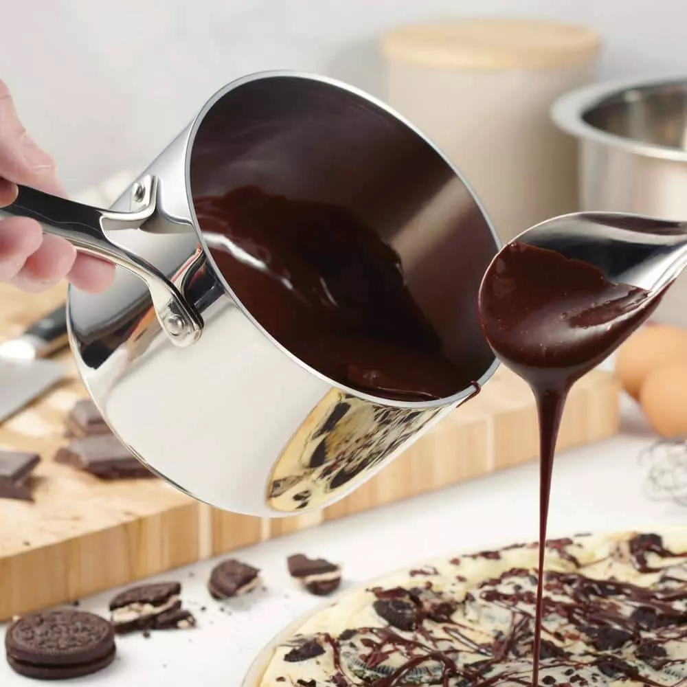 Gourmet Tri-Ply Clad 1.5 qt. Stainless Steel Sauce Pan with Lid by Tramontina 10 Gourmet Tri-Ply Clad 1.5 qt. Stainless Steel Sauce Pan with Lid by Tramontina - Image 8