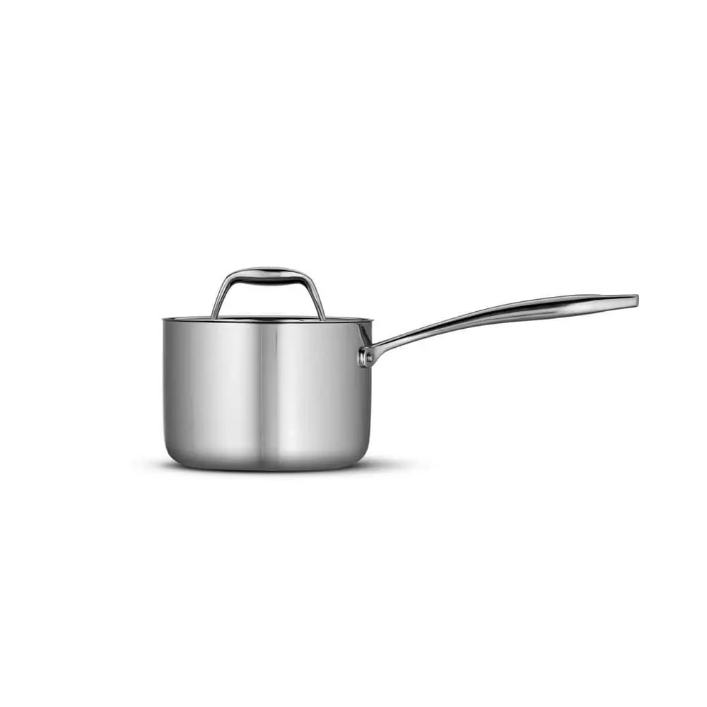 Gourmet Tri-Ply Clad 1.5 qt. Stainless Steel Sauce Pan with Lid by Tramontina 4 Gourmet Tri-Ply Clad 1.5 qt. Stainless Steel Sauce Pan with Lid by Tramontina - Image 2