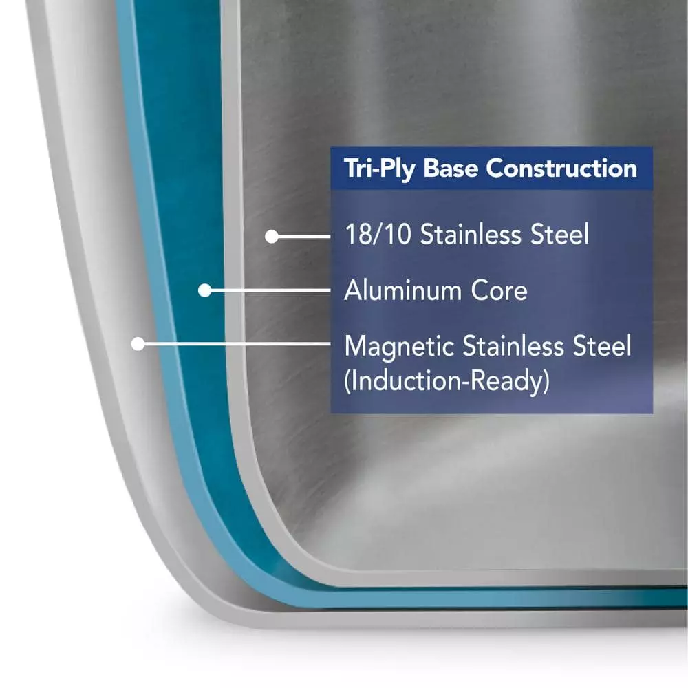 Gourmet Tri-Ply Clad 1.5 qt. Stainless Steel Sauce Pan with Lid by Tramontina 8 Gourmet Tri-Ply Clad 1.5 qt. Stainless Steel Sauce Pan with Lid by Tramontina - Image 6