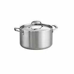 Gourmet Tri-Ply Clad 6 qt. Stainless Steel Sauce Pot with Lid by Tramontina