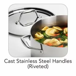 Gourmet Tri-Ply Clad 6 qt. Stainless Steel Sauce Pot with Lid by Tramontina -Cookware Sales Shop tramontina sauce pans 80116 040ds fa 1000