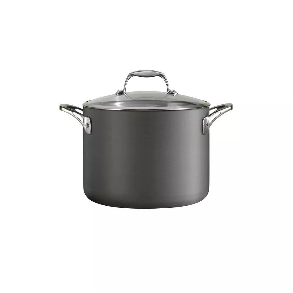 8 qt. Hard-Anodized Aluminum Nonstick Covered Stock Pot by Tramontina 4 8 qt. Hard-Anodized Aluminum Nonstick Covered Stock Pot by Tramontina - Image 2