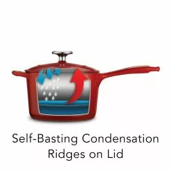 Gourmet 2.5 qt. Enameled Cast Iron Sauce Pan in Gradated Red with Lid by Tramontina -Cookware Sales Shop tramontina sauce pans 80131 060ds 44 1000