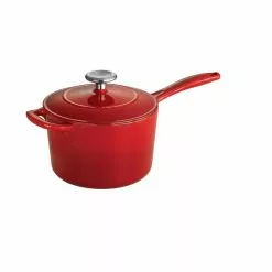 Gourmet 2.5 qt. Enameled Cast Iron Sauce Pan in Gradated Red with Lid by Tramontina -Cookware Sales Shop tramontina sauce pans 80131 060ds a0 1000
