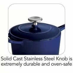 Gourmet 2.5 qt. Enameled Cast Iron Sauce Pan in Gradated Cobalt with Lid by Tramontina 14 Gourmet 2.5 qt. Enameled Cast Iron Sauce Pan in Gradated Cobalt with Lid by Tramontina -Cookware Sales Shop tramontina sauce pans 80131 070ds 1f 1000