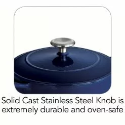 Gourmet 3 qt. Enameled Cast Iron Saucier in Gradated Cobalt with Lid by Tramontina -Cookware Sales Shop tramontina sauce pans 80131 071ds 1f 1000