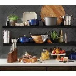 Gourmet 3 qt. Enameled Cast Iron Saucier in Gradated Cobalt with Lid by Tramontina -Cookware Sales Shop tramontina sauce pans 80131 071ds 76 1000