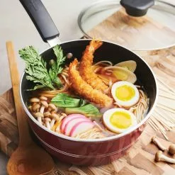 Sicilia 2.5 qt. Aluminum Nonstick Covered Sauce Pan in Raspberry by Tramontina -Cookware Sales Shop tramontina sauce pans 80149 040ds 4f 1000