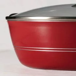 Sicilia 2.5 qt. Aluminum Nonstick Covered Sauce Pan in Raspberry by Tramontina -Cookware Sales Shop tramontina sauce pans 80149 040ds 76 1000