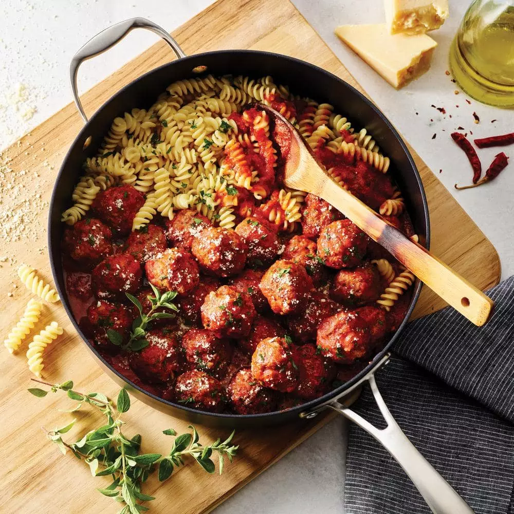 5.5 qt. Hard-Anodized Aluminum Nonstick Covered Deep Saute Pan by Tramontina 5 5.5 qt. Hard-Anodized Aluminum Nonstick Covered Deep Saute Pan by Tramontina - Image 3