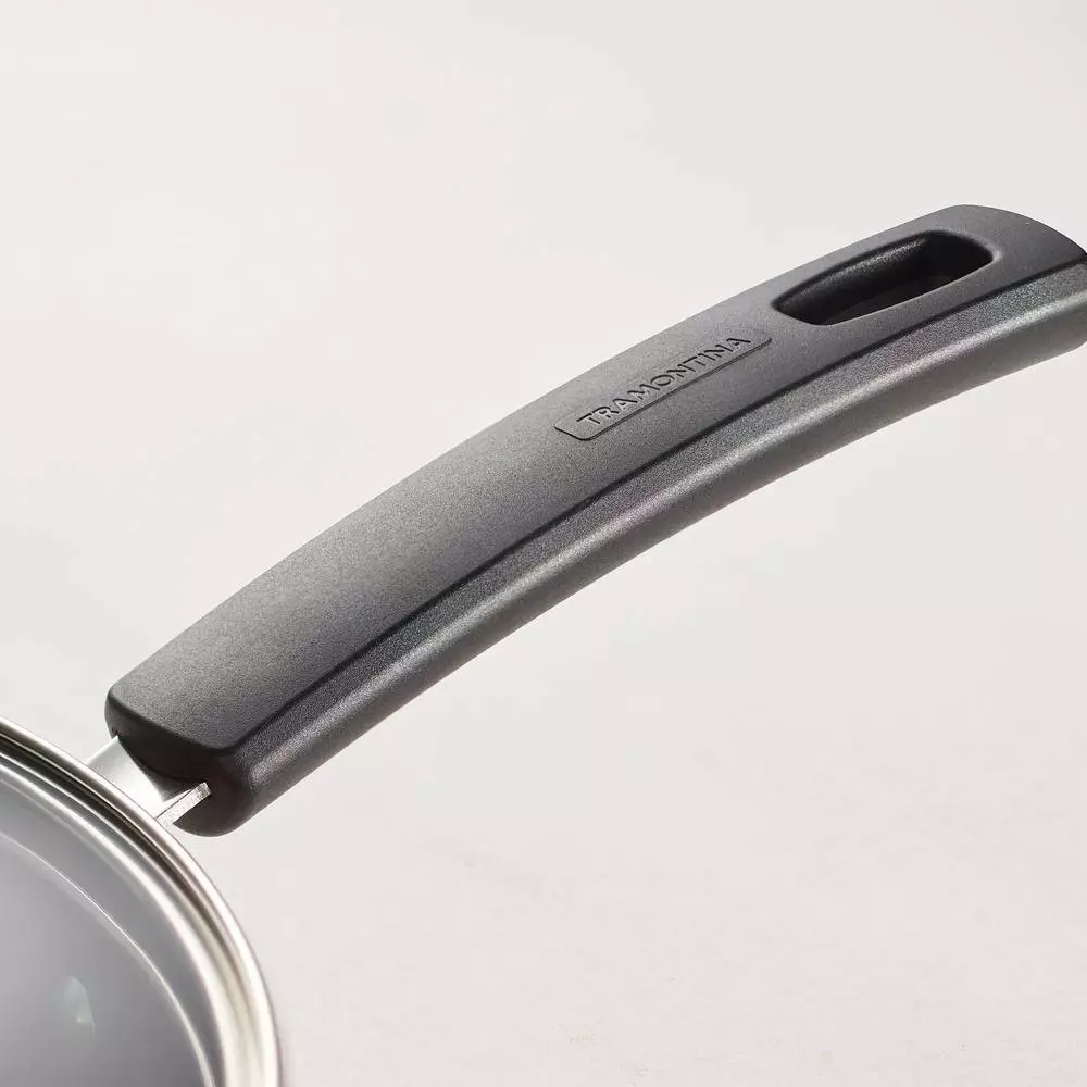 Sicilia 4.5 qt. Aluminum Nonstick Covered Saute Pan in Hazelnut by Tramontina 6 Sicilia 4.5 qt. Aluminum Nonstick Covered Saute Pan in Hazelnut by Tramontina - Image 4