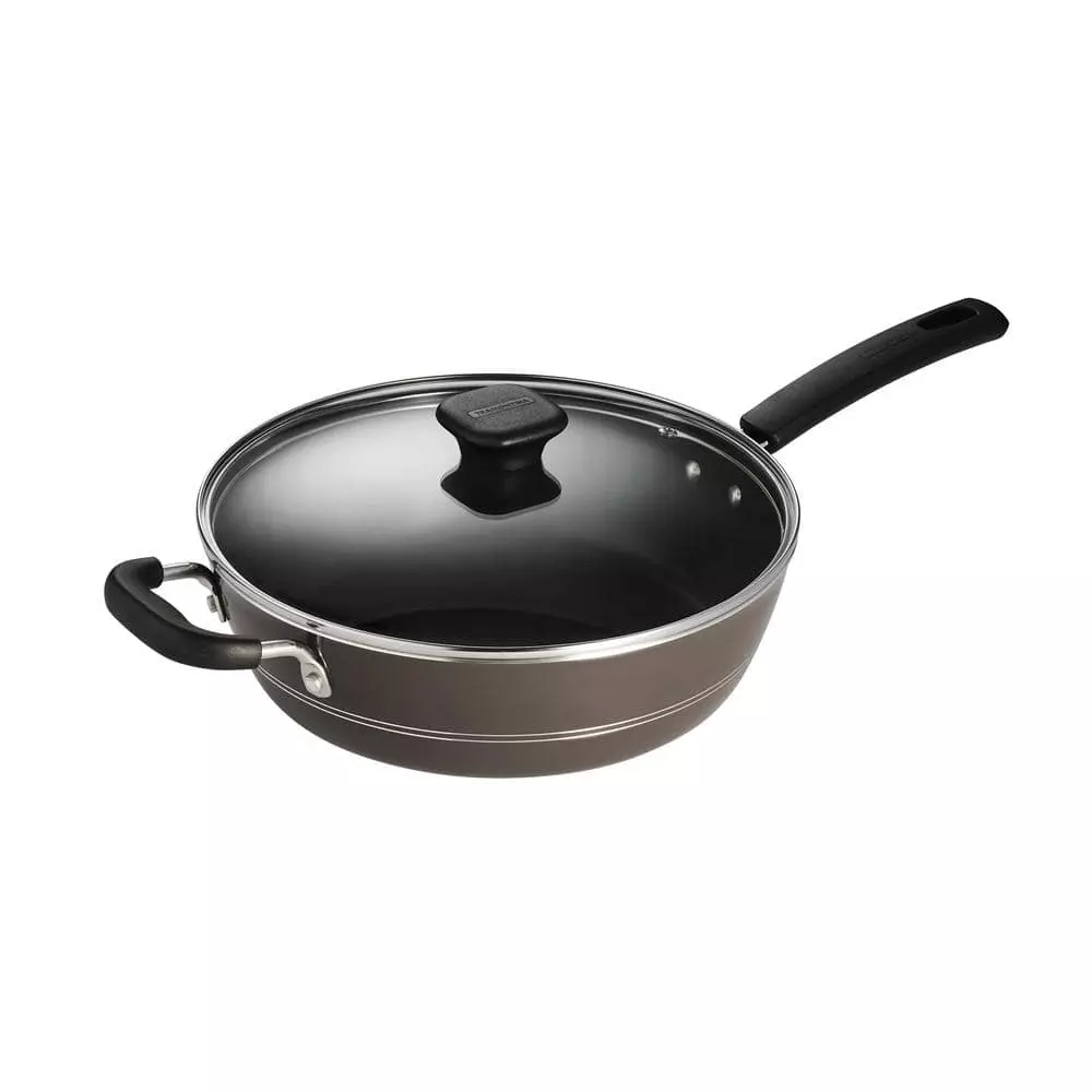 Sicilia 4.5 qt. Aluminum Nonstick Covered Saute Pan in Hazelnut by Tramontina 3 Sicilia 4.5 qt. Aluminum Nonstick Covered Saute Pan in Hazelnut by Tramontina