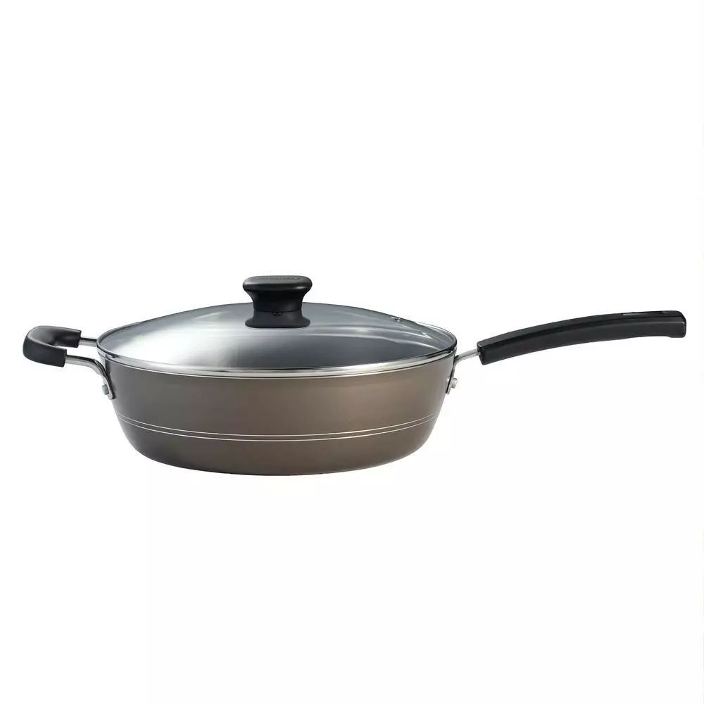 Sicilia 4.5 qt. Aluminum Nonstick Covered Saute Pan in Hazelnut by Tramontina 4 Sicilia 4.5 qt. Aluminum Nonstick Covered Saute Pan in Hazelnut by Tramontina - Image 2