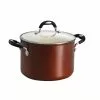 Style Ceramica 6 qt. Aluminum Ceramic Nonstick Stock Pot in Copper with Glass Lid by Tramontina 2 Style Ceramica 6 qt. Aluminum Ceramic Nonstick Stock Pot in Copper with Glass Lid by Tramontina -Cookware Sales Shop tramontina stock pots 80110 051ds 64 1000