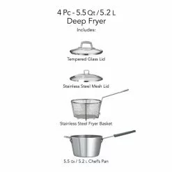 Professional Fusion 5.5 Qt. Aluminum Fry Set by Tramontina 14 Professional Fusion 5.5 Qt. Aluminum Fry Set by Tramontina -Cookware Sales Shop tramontina stock pots 80114 512ds fa 1000