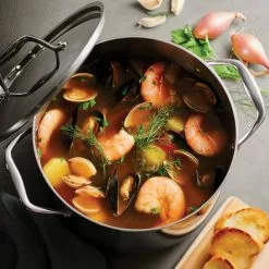 Gourmet Tri-Ply Clad 8 qt. Stainless Steel Stock Pot with Lid by Tramontina 14 Gourmet Tri-Ply Clad 8 qt. Stainless Steel Stock Pot with Lid by Tramontina -Cookware Sales Shop tramontina stock pots 80116 041ds 40 1000