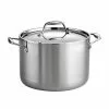 Gourmet Tri-Ply Clad 8 qt. Stainless Steel Stock Pot with Lid by Tramontina -Cookware Sales Shop tramontina stock pots 80116 041ds 64 1000