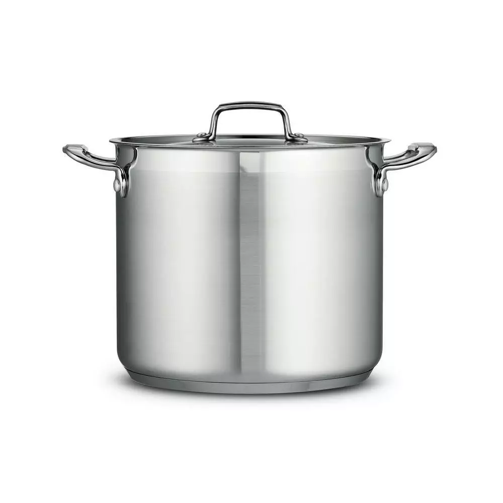 Gourmet 12 qt. Stainless Steel Stock Pot with Lid by Tramontina 4 Gourmet 12 qt. Stainless Steel Stock Pot with Lid by Tramontina - Image 2