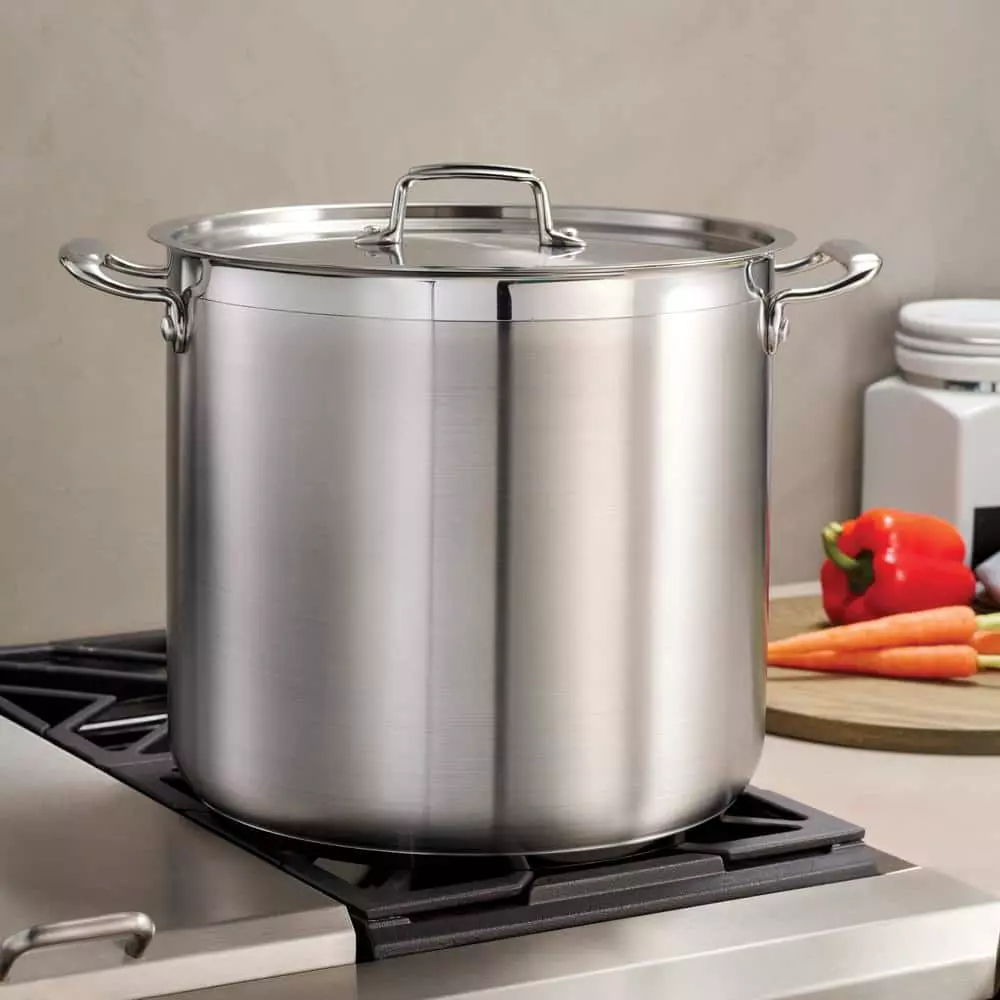 Gourmet 20 Qt. Stainless Steel Stock Pot with Lid by Tramontina 6 Gourmet 20 Qt. Stainless Steel Stock Pot with Lid by Tramontina - Image 4