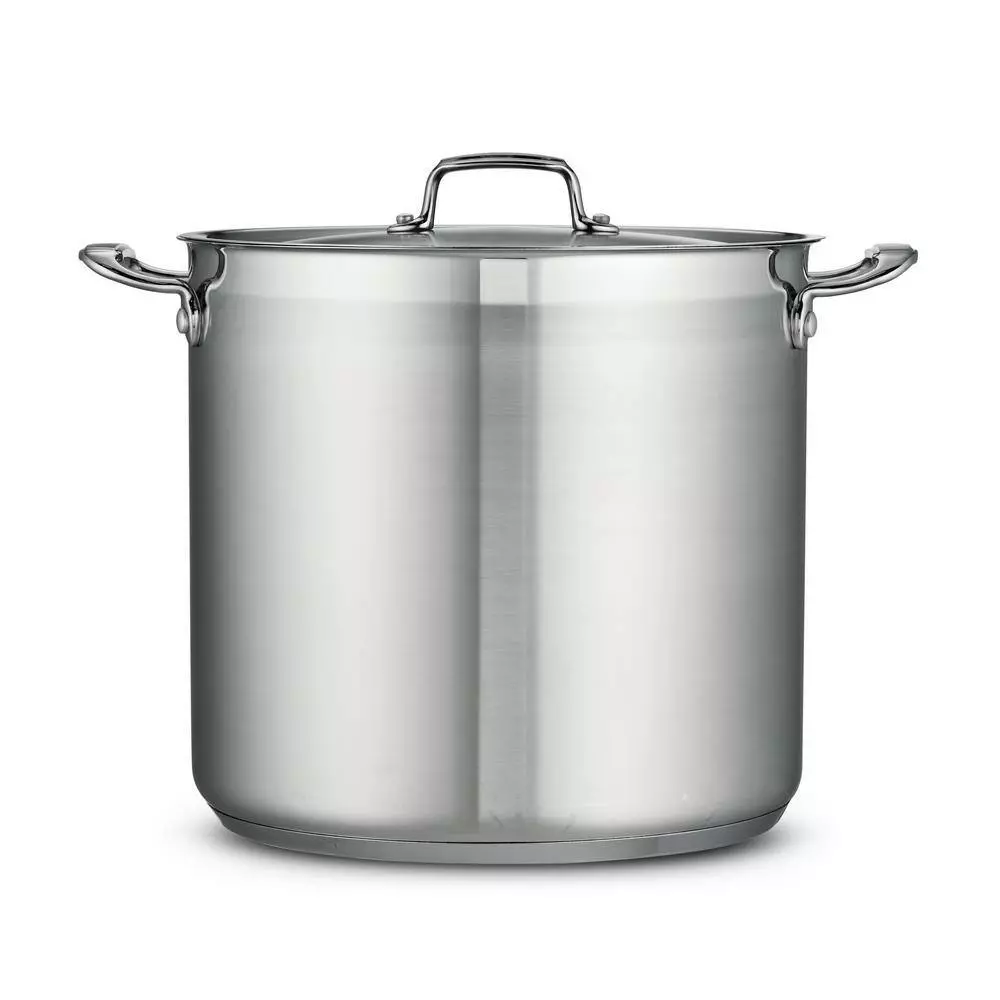 Gourmet 20 Qt. Stainless Steel Stock Pot with Lid by Tramontina 4 Gourmet 20 Qt. Stainless Steel Stock Pot with Lid by Tramontina - Image 2