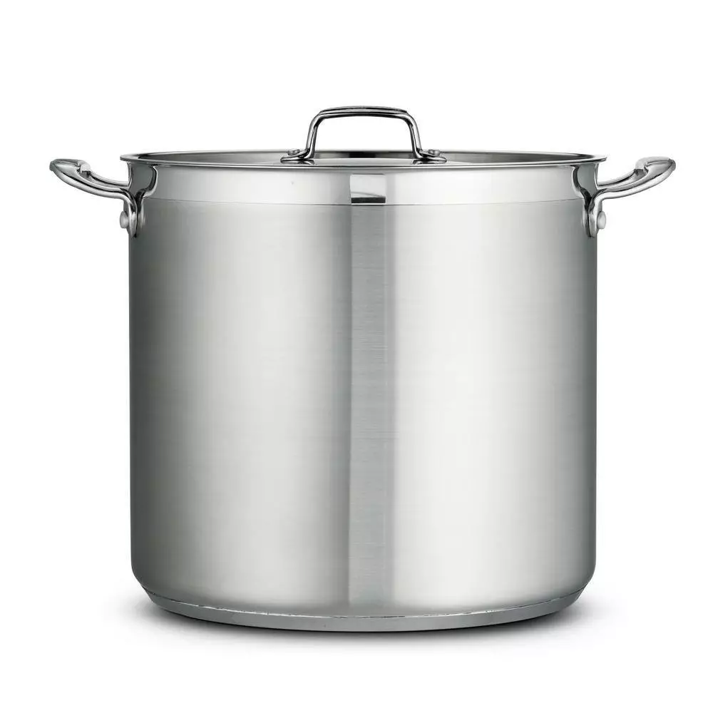 Gourmet 24 qt. Stainless Steel Stock Pot with Lid by Tramontina 4 Gourmet 24 qt. Stainless Steel Stock Pot with Lid by Tramontina - Image 2