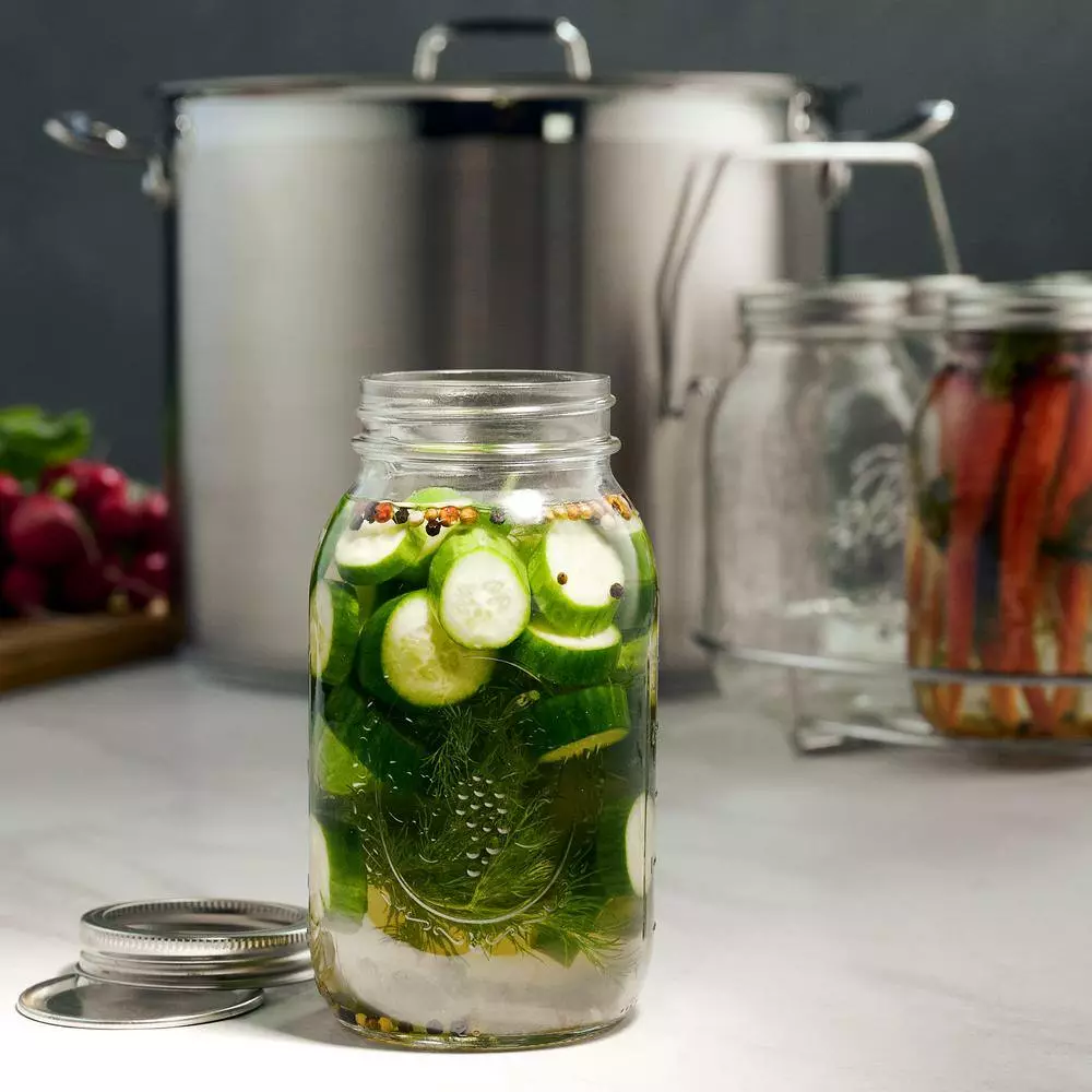 22 qt. Stainless Steel Canning Stock Pot with Rack by Tramontina 5 22 qt. Stainless Steel Canning Stock Pot with Rack by Tramontina - Image 3