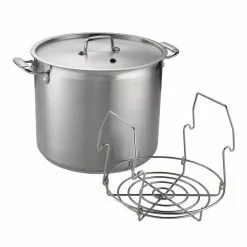 22 qt. Stainless Steel Canning Stock Pot with Rack by Tramontina