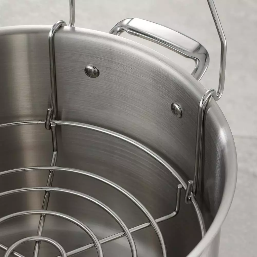 22 qt. Stainless Steel Canning Stock Pot with Rack by Tramontina 8 22 qt. Stainless Steel Canning Stock Pot with Rack by Tramontina - Image 6