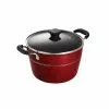 Sicilia 8 qt. Aluminum Nonstick Covered Stock Pot in Raspberry by Tramontina 1 Sicilia 8 qt. Aluminum Nonstick Covered Stock Pot in Raspberry by Tramontina -Cookware Sales Shop tramontina stock pots 80149 043ds 64 1000